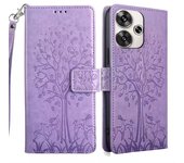 Funda de cuero PU para Xiaomi Redmi Turbo 3 5G/POCO F6 5G, Funda de cartera a prueba de golpes con correa de mano