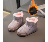 Botas de nieve para niños y niñas, botas cortas gruesas de terciopelo, Invierno