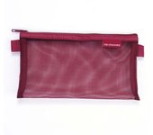 Nylon Mesh Pencil Case Bills Bag Retro Color Transparent Bills Bag Organizer Case Storage Bag Zipper Stationery Bag Outdoor