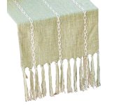 Vintage table flag with tassels family dining table cloth decorative cloth handmade woven Cotton and linen table mat