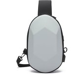 Bolso de Pecho para Hombres Anti-Robo Bolsa de Moda con Puerto de Carga USB y Jack para Auriculares Bolso de Deporte Impermeable para Móvil