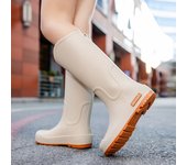 Botas De Lluvia De Moda Para Mujeres Altas, Antideslizantes, Impermeables Para Trabajo Y Ocio Al Aire Libre