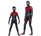 Spiderman Cosplay Superhero Costume Miles Morales Kids Adult Bodysuit