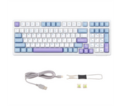 Aula-Teclado mecánico F99 de 99 teclas, teclado inalámbrico de intercambio en caliente, Bluetooth, 3 modos, PBT, teclado para juegos de ordenador A