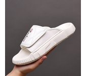 Verano nuevas zapatillas de los hombres de cuero de la moda de desgaste exterior sandalias zapatos de playa de los hombres de una palabra zapatos de los hombres