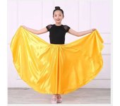 Girl satin skirt, belly dance 360 degree skirt
