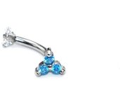 1Pc 16g surgical steel eyebow ring stud banana rings curved barbell cartilage piercing tragus helix lip bar body jewelry women