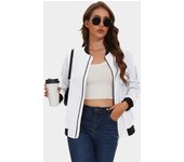 MAGCOMSEN Women's Lightweight Jackets Casual Windbreaker Thin Coats Streetwear