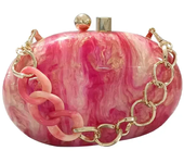 Bolso de noche para mujer, Cartera de lujo para fiesta de boda, bolso de mano Rosa Original, 2023
