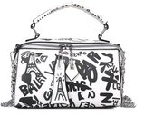 2025 Nuevo Cuero Bolsos Y Carteras, Casual Moda Retro Crossbody Bolsos, Trendy Moda Personalidad Diseño Graffiti Bolsos De Mujer Hombro Sola Slanting Bolso