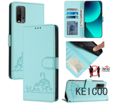 Para Xiaomi 14 Poco X3 M3 Redmi 9T Note 9 NFC Power Pro 4G China Color Sólido Solapa Card Slot Mobile Shell