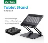 UGREEN Universal Stand for Tablet and Mobile 4.7 to 12.9 Inches, Adjustable and Foldable Table, Stand for iPad 2021, MatePad, Galaxy Tab, Xiaomi Pad, iPhone 16/15/14/13 Silver