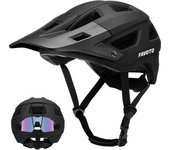 Bicicleta de Montaña con Visera - Tecnología Doble Inmould Casco MTB Ciclismo Ligero para Adultos CE Certificado Ajustable
