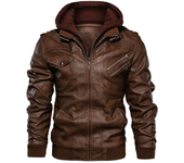 Chaquetas hombre otoño, cuero PU, abrigo moto, informal, marca, talla europea