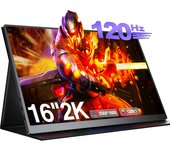 UPERFECT Portable Monitor 16" QHD 2.5K 2560*1600 120Hz FreeSync 100% sRGB 450Nits Travel External Screen for Surface Mac PC