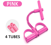 Multifunction Tension Rope 6-Tube Elastic Yoga Pedal Puller Resistance Band Tension Rope for Leg Stretching Slimming Training