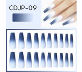24/100pcs Detachable Long Coffin False Nails European Rainbow Ballerina Full Nail Art Tips Colorful Beauty Artificial Fake Nails