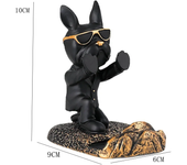 Home Accessories Bulldog Sculpture Mobile Phone Stand Room Cute Dog Statue Desk Accessories Creative Mobile Phone Accessories