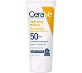 CeraVe 100% Mineral Sunscreen SPF 50 with Zinc Oxide & Titanium Dioxide, Hyaluronic Acid & Ceramides, Oil Free & Non-Greasy, Hydrating Mineral Sunscreen For Body, 5 oz