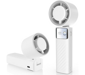 Ventilador de Mano Recargable, Mini Ventilador Portatil 5000mAh, Hand Fan Silencioso Potente Turbo (1-199 Velocidad), Ventiladores Aire Frio para Viajes, Exterior, Camping, Oficina