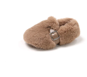 2024 Winter New Children Plush Shoes for Girls Fashion Korean Style Soft Bottom Anti-slippery Versatile Chic Daily Princess Shoe