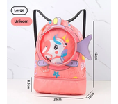 Bolsa de natación impermeable, bolsa de gimnasio para piscina y playa con estampado de dibujos animados húmedo y seco, mochila de almacenamiento deportiva impermeable con compartimento para zapatos
