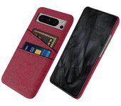For Google Pixel 8 Pro Case Anti-Drop Cloth+PC Phone Shell with Dual Card Holder