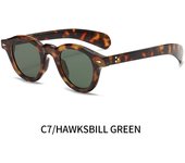 gafas de sol ovaladas redondas Vintage para mujer y hombre, lentes de sol de diseñador de marca de lujo, estilo Punk y Rosa, con remaches