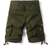 SSITO Shorts de Cargo para Hombres en Verano Cómodos, Multiusos, de Algodón para Senderismo y Uso Diario