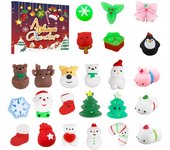 Calendario de Adviento de Cuenta Regresiva para niños y niñas, juguetes blandos, caja ciega, regalos de Navidad, 24 días