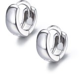 Windshow 925 Sterling Silver Wide Circles Round Loop Small Huggies Hoop Earrings Jewelry for Men Women Children Girls Kids Gift