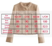 Chic Linen Bomber Jacket Round Neck Long Sleeve with Pocket