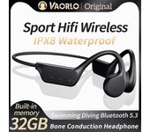 Bluetooth MP3 impermeable IPX8 con 32G de memoria, Hifi Auriculares conducción ósea para Nación, auriculares