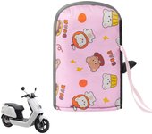 Electric Motorcycle Handlebar Gloves Cute Cartoon Printing Handlebar Gloves Suitable for Tricycles Bicycles