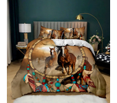 Animal Dream Catcher Duvet Cover Set Indian Dream Catcher Animal Bedding Set Adults Exotic Style Bohemia Polyester Quilt Cover