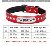 Perro personalizado Cuero PU, Collar de Perro personalizado, Collares mascotas grabado Free para Perros Pequeños, medianos