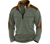 2025 Men's Checkered Shirt, Zipper Long Sleeve Sports Polo