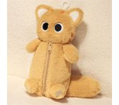 Siamese Cat Plush Pencil Case Stuffed Animal Pen Storage Bag Stationery Bag Cute Design Large Capacity Cat Pencil Bag