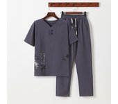Men's Chinese style clothing Men Liinen Hanfu Tai Chi Uniform Shirt