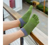 1 Pair of EU38-44 Five Finger Socks Mesh Cotton No Show Ankle Socks Anti Friction Breathable Male Short Socks Stay At Home