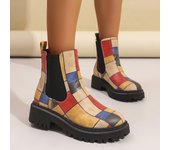 Botas Chelsea de tacón Botas cortas Botas de humo Botas occidentales Cruzadas