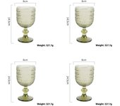 Of 4 Wine Glasses Set Anniversary, Red Or  Drinking Glassware For Beer,Juice,tail,Whiskey,Water Christmas Gift