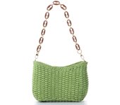 Shoulder Bag for Women Summer Straw Woven Beach Bag Small Straw Clutch Handbag Phone Wallet Purse