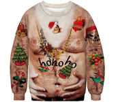Christmas Sweater Novelty Funny Light Up Ugly Christmas Sweater For Men And Women 3D Printing Pullover Jumpers Warm Sweater