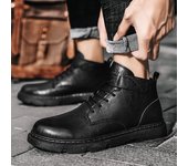 Martin botas media ayuda personalizada botas de los hombres cabeza redonda tendencia botas de cuero de los hombres