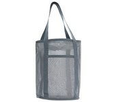 Large-Capacity Mesh Beach Handbag Snaps Drawstring Travel Wash Tote Bag Lightweight with Handle Beach Toy Baskets Fitness
