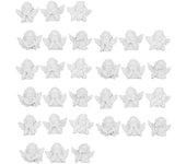 60pcs Little Angel Accessories Embellishment Flatback House Kits Phone DIY Ornament Christmas Embellishments Miniature Angel Ornaments White Delicate Material Resin