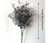 Halloween black artificial plants, vines, eucalyptus trees, Persian ferns, plastic sheets, fake flowers, grass, family