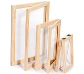 Kit de pantalla de fabricación de moldes de papel de madera, marcos de 3 tamaños para manualidades de papel DIY, 12,7x17,8 cm, 19,8x24,8 cm, 24,8x33,0 cm, 3 piezas