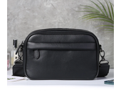 Men's Cro Shoulder  PU Plaid Design Busine and Leisure Meenger Bag